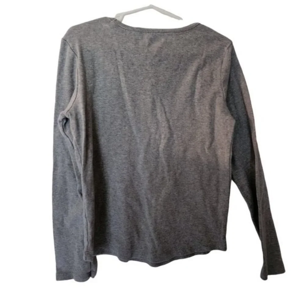 Gymboree Basic Gray Long sleeve‎ Tee Top size 8 Years Girls Kids